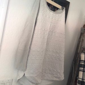 Quilted long sweater shirt